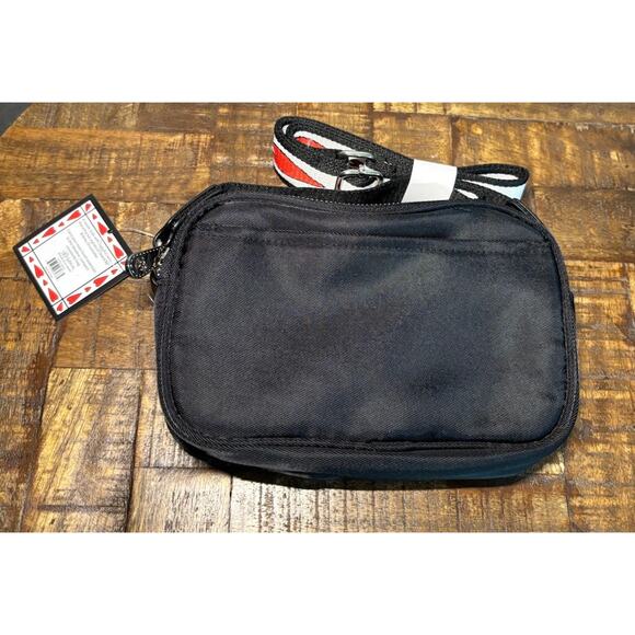 Love Brighton Crossbody Bag Black Red Heart Strap NWT And Extra Makeup Bag - Picture 3 of 15